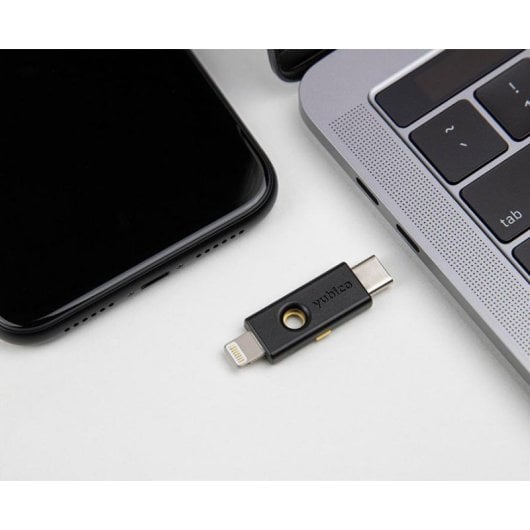 Autenticador de hardware Yubico YubiKey 5Ci USB-C Lightning Preto compatível multiplataforma