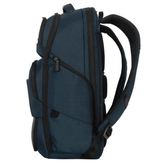 Mochila Targus HeritageLuxe Azul para portátil 16" con compartimento RFID y múltiples bolsillos