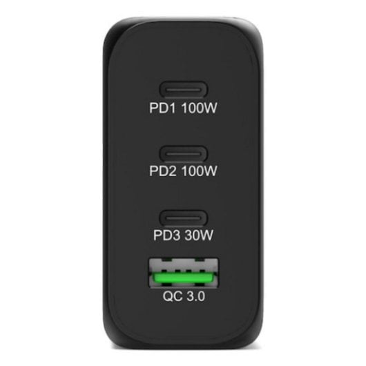 Chargeur mural Port Designs 902107EU GaN 130W USB-C PD 4 ports + câble 2m