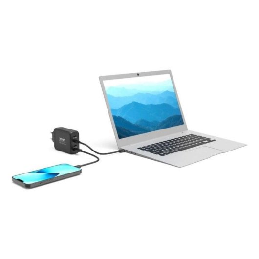 Chargeur Port Designs 902107EU GaN 130W 4 Ports USB PD QC Compact