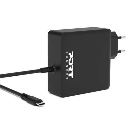 Cargador Port Designs 900097B-EU USB-C 65W carga rápida universal negro