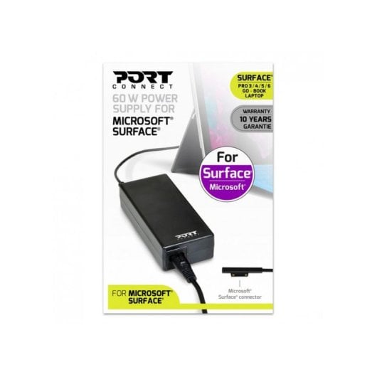 Netzteil Port Designs 900102-EU 60W Typ C für Microsoft Surface Schwarz