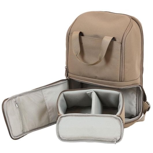Sac à dos INOVU Genius Beige pour ordinateur portable 15,6" étanche et compartiment accessoires
