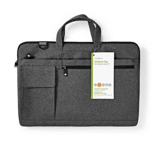 Maletin Nedis NBBG17150BK pour portable jusqu'à 18" sangle amovible anthracite