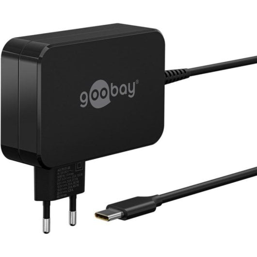 Notebook-Ladegerät Goobay 65420 65W Power Delivery USB-C Schnellladung Schwarz