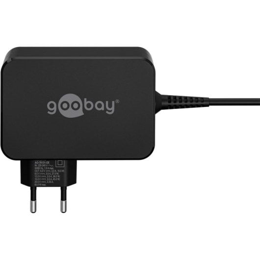 Notebook-Ladegerät Goobay 65420 65W Power Delivery USB-C Schnellladung Schwarz
