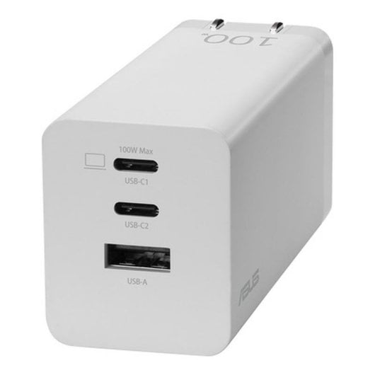 Adaptador de corriente ASUS 90XB07IN-BPW010 GaN 100 W 2x USB-C 1x USB-A compacto