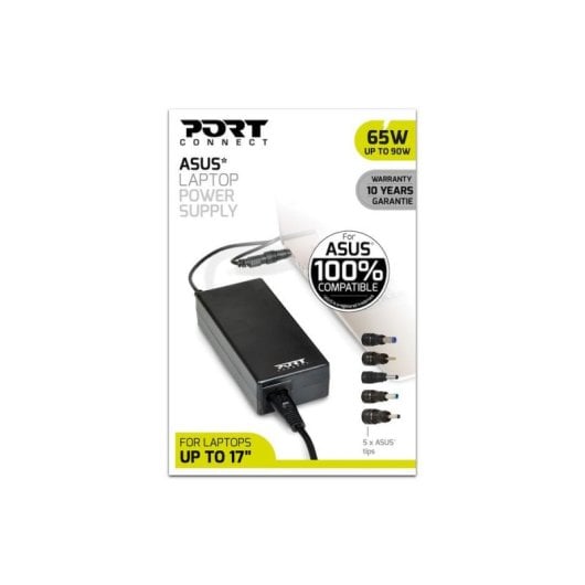 Adaptador de corriente Port Designs 900093-AS 90W para portátil ABS negro