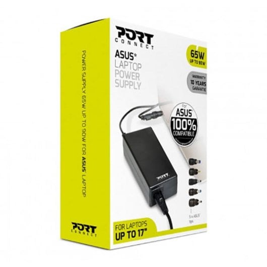 Adaptador de corriente Port Designs 900093-AS 90W para portátil ABS negro
