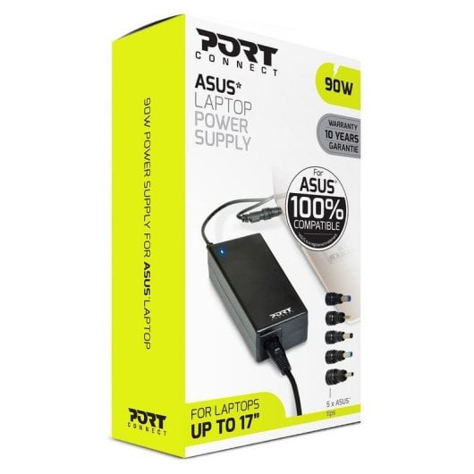 Adaptador de corriente Port Designs 900007-AS para portátil ASUS 90W ABS negro