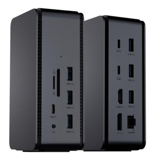 Estação de acoplamento ProXtend DOCK2XUSB4 USB4 Dual 8K Alumínio Cinzento