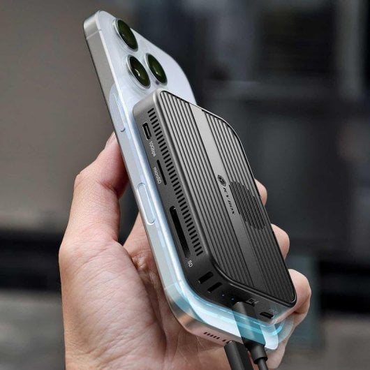 Base de conexão ICY BOX IB-DK4071M-CU31 SSD M.2 SATA/NVMe USB-C HDMI 4K Leitor Cartão