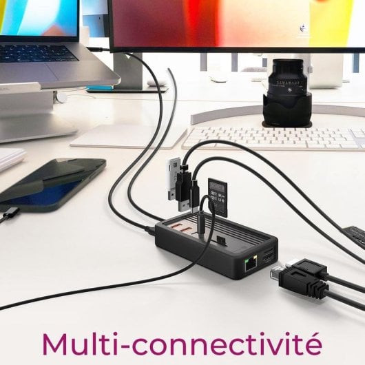 Base di connessione ICY BOX IB-DK4072M-CU31 SSD M.2 NVMe USB-C 10Gbps 100W HDMI