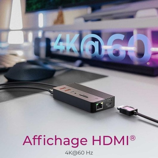 Base di connessione ICY BOX IB-DK4072M-CU31 SSD M.2 NVMe USB-C 10Gbps 100W HDMI