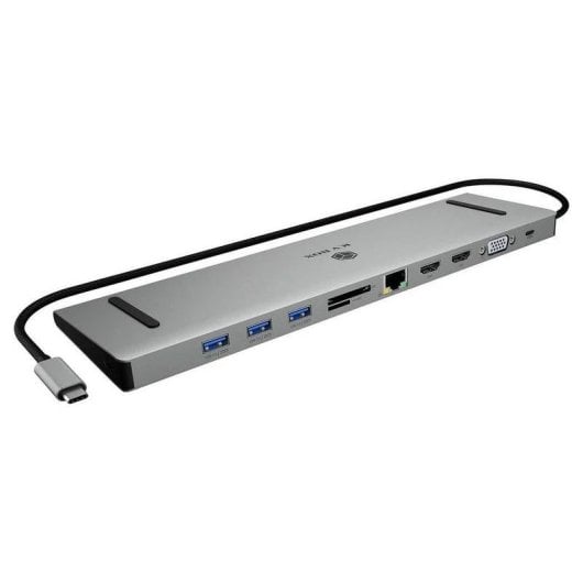 Docking Station ICY BOX IB-DK2106a-CPD USB-C 100W HDMI VGA Ethernet Lettore Schede
