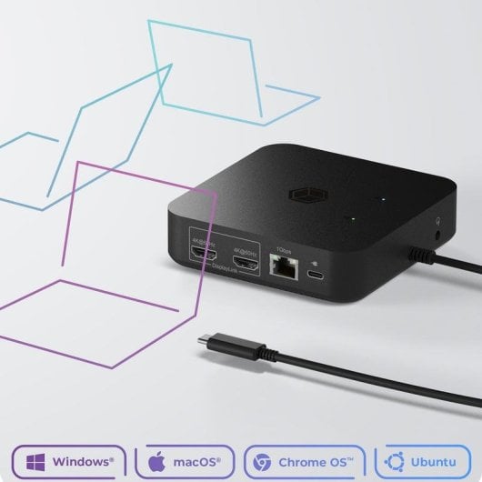 Dock Station ICY BOX IB-DK4090-C USB-C 85W 3x HDMI 4K LAN Preto