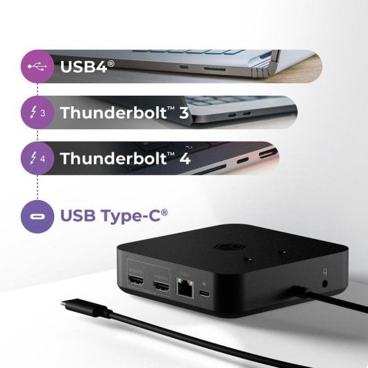Dock Station ICY BOX IB-DK4090-C USB-C 85W 3x HDMI 4K LAN Preto