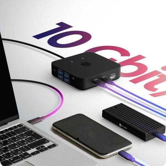 Dock Station ICY BOX IB-DK4090-C USB-C 85W 3x HDMI 4K LAN Preto