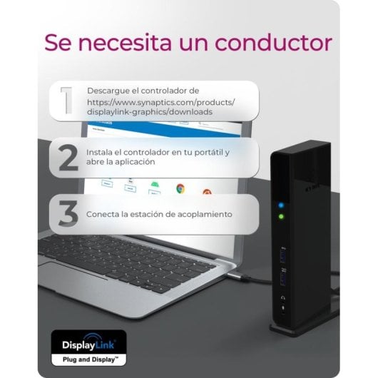 Base para Portátil ICY BOX IB-DK2251AC USB 3.2 HDMI RJ45 Full HD Preto