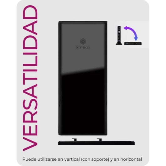 Base para Portátil ICY BOX IB-DK2251AC USB 3.2 HDMI RJ45 Full HD Preto