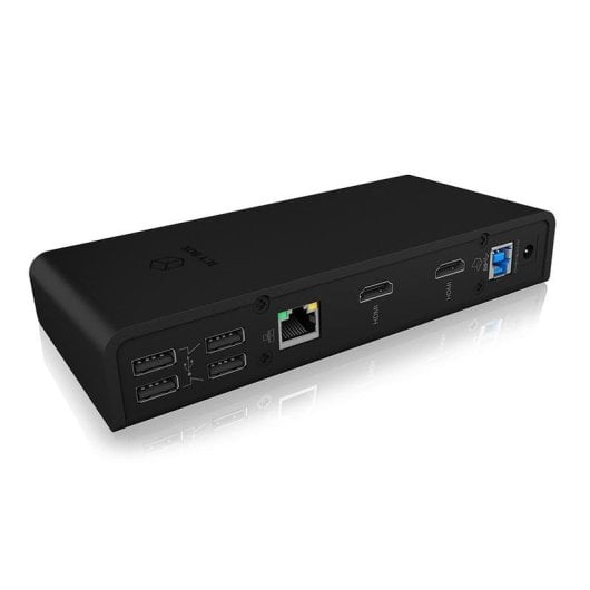 Base para Portátil ICY BOX IB-DK2251AC USB 3.2 HDMI RJ45 Full HD Preto