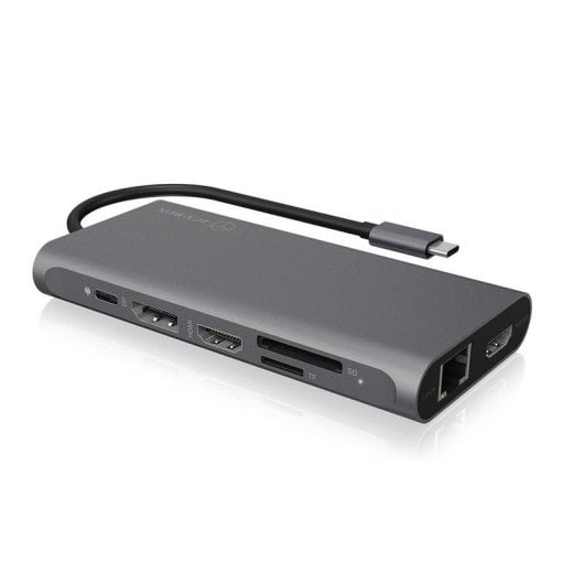 Docking Station ICY BOX IB-DK4050-CPD USB-C 100W HDMI DP Leitor Cartões Ethernet