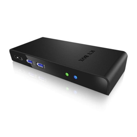 Base para Portátil ICY BOX IB-DK2241AC USB 3.2 HDMI DVI GigaLAN Preto