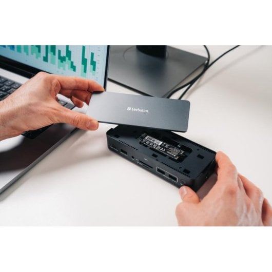 Docking station Verbatim CDS-15SSD USB-C SSD 256GB 2x HDMI 1x DP 100W 8K Ethernet