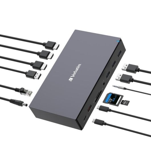 Base di collegamento Verbatim CDS-17 USB-C 17-in-1 100W Ethernet HDMI 8K