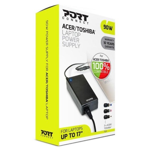 Adaptador Port Designs 900007-ACTO 90 W para Acer Toshiba ABS Preto