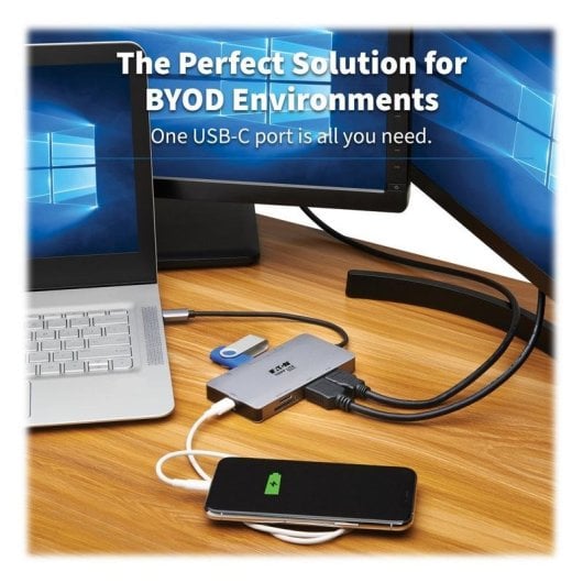 Base notebook Eaton Tripp Lite U442-DOCK8G-GG USB-C Power Delivery 100 W 2x HDMI Ethernet