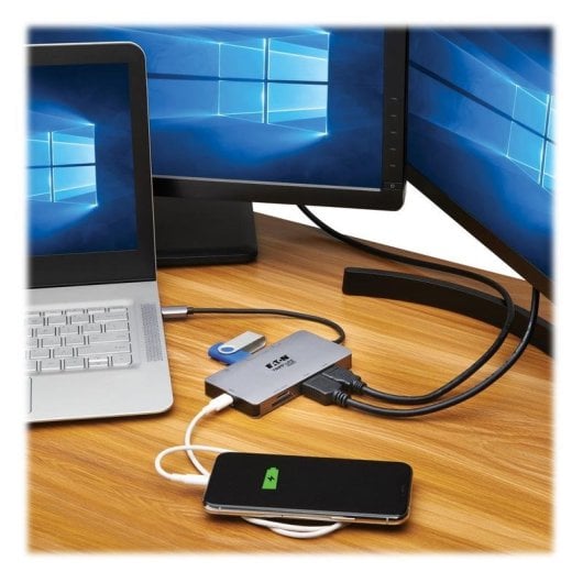 Base notebook Eaton Tripp Lite U442-DOCK8G-GG USB-C Power Delivery 100 W 2x HDMI Ethernet