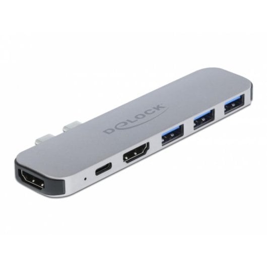 Base per portatile DeLock 87753 HDMI Dual 4K PD 60W Hub USB-C Grigia
