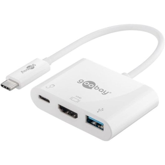 Base para portátil Goobay 62104 USB-C HDMI 4K 60W Multicolor