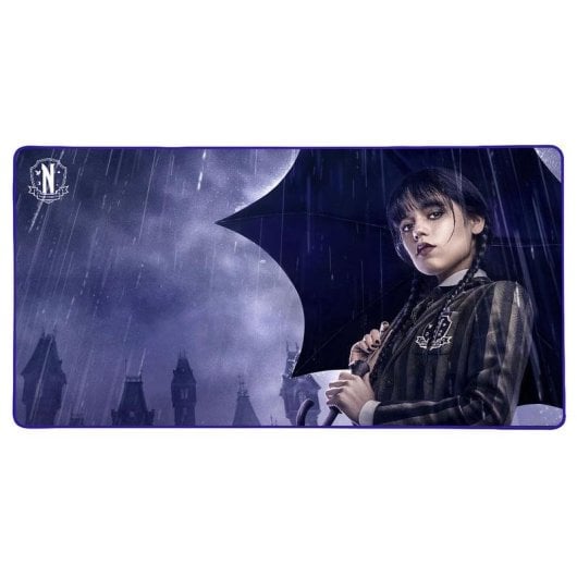 Tapis de souris Konix Wednesday XXL surface image silicone antidérapant