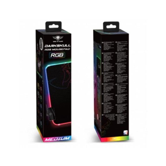 Alfombrilla Spirit of Gamer Darkskull RGB M bordes rematados multicolor