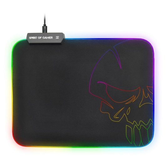 Alfombrilla Spirit of Gamer Darkskull RGB M bordes rematados multicolor