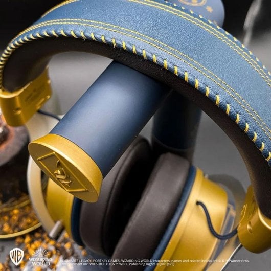 Casque Lexip Hogwarts Legacy "Ancient Magic" sans fil et filaire Bluetooth Gaming avec micro détachable, rétroéclairage rouge, bleu or