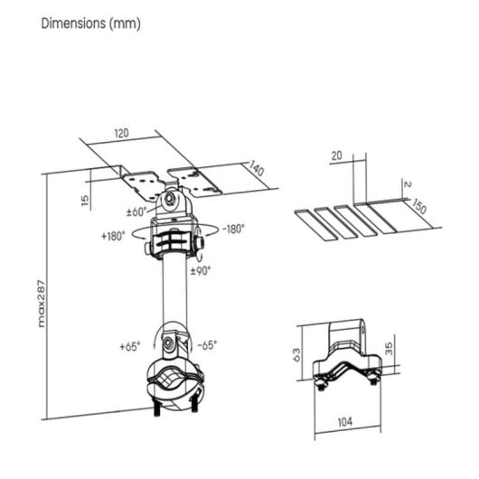 Support Stream Deck OPLITE OP-R8S8-SDAB réglage 3 axes compatible cockpits