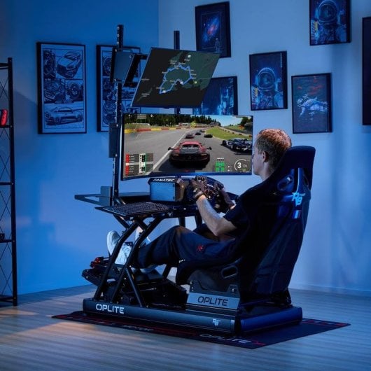 Support de moniteur Oplite OP-R8-SMSB acier ajustable 57 pouces noir