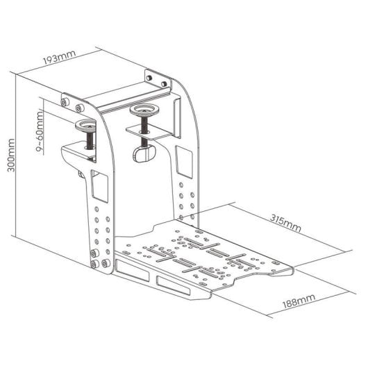 Support de bureau OPLITE OP-DM-FSH multi-usage pour joystick et levier
