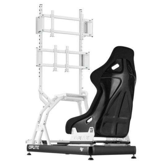 Supporto monitor Oplite OP-R8-4MMW bianco in acciaio regolabile per simulatori