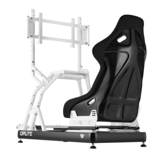Supporto monitor simulatore OPLITE R8 FURY CHASSIS regolabile acciaio bianco