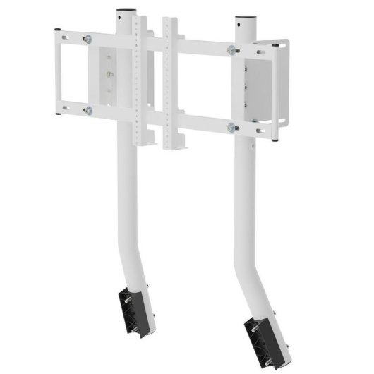 Support Moniteur OPLITE GTR S8 E-Sport Blanc Structure Acier Réglable 49"/57" VESA