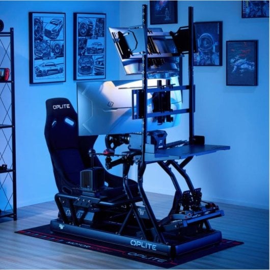 Bandeja para teclado y ratón Oplite R8 OP-R8-MKTB acero ajustable negra