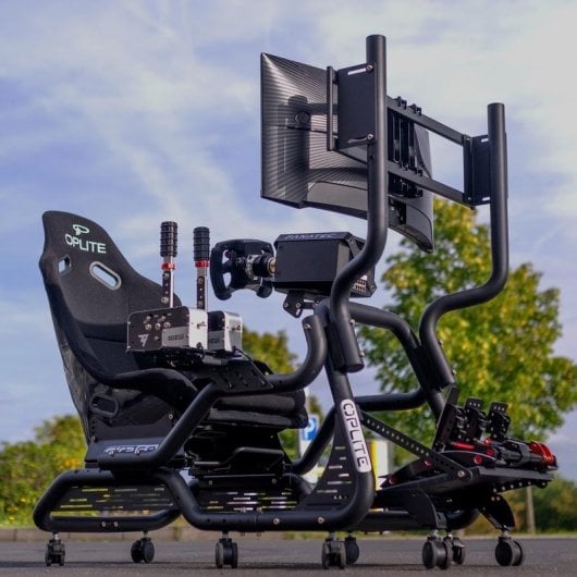 Cockpit de course Oplite GTR S8 Infinity acier siège baquet modulable noir