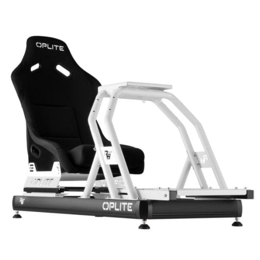 Cockpit de course Oplite OP-R8-W Châssis acier ajustable blanc/acier