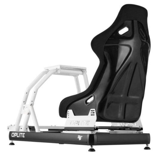 Cockpit de course Oplite OP-R8-W Châssis acier ajustable blanc/acier