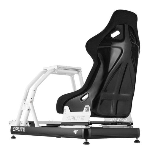 Cockpit de course Oplite OP-R8-W Châssis acier ajustable blanc/acier