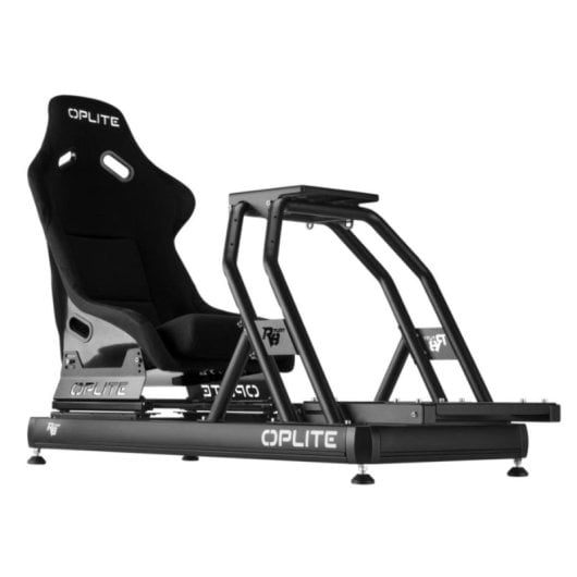 Cockpit de simulation de course Oplite OP-R8-B acier noir siège fibre verre